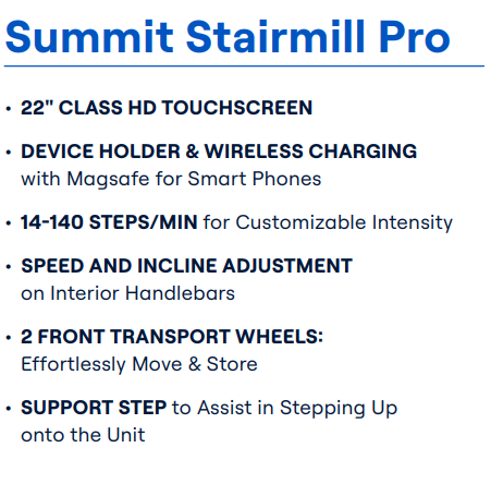 Echelon Summit Pro Stair Climber – 22” Touchscreen | Pre-Order Now (Ships in 12–16 Weeks)