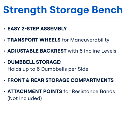 Echelon Bench Storage Pro - Luxury Home Fitness