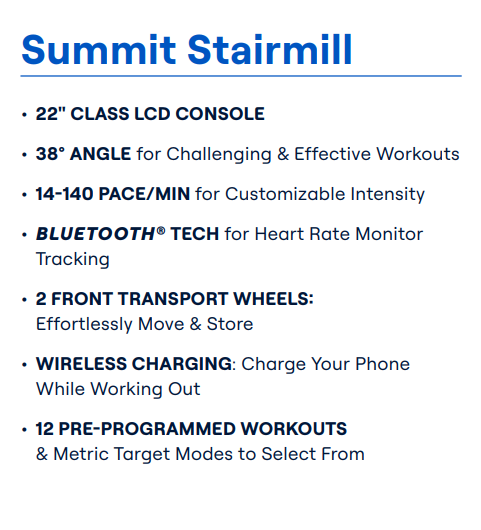 Echelon Summit Pro Stairmill – LED Console | Pre-Order Now (Limited Stock, Ships in 12–16 Weeks)