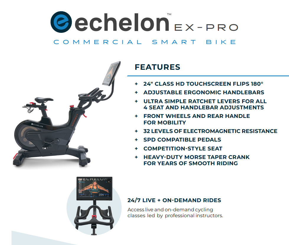 Echelon EX-Pro Connect Bike – Commercial Smart Cycle | Pre-Order Now (Limited Stock, Ships in 12–16 Weeks)